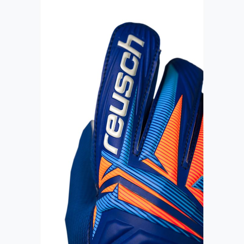 Vaikiškos vartininko pirštinės Reusch Attrakt Starter Solid Junior sharp blue/white/shocking orange 5