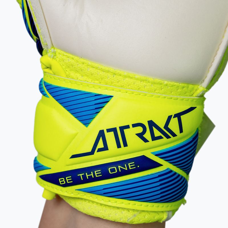 Vaikiškos vartininko pirštinės Reusch Attrakt Solid Junior safety yellow/blue 6