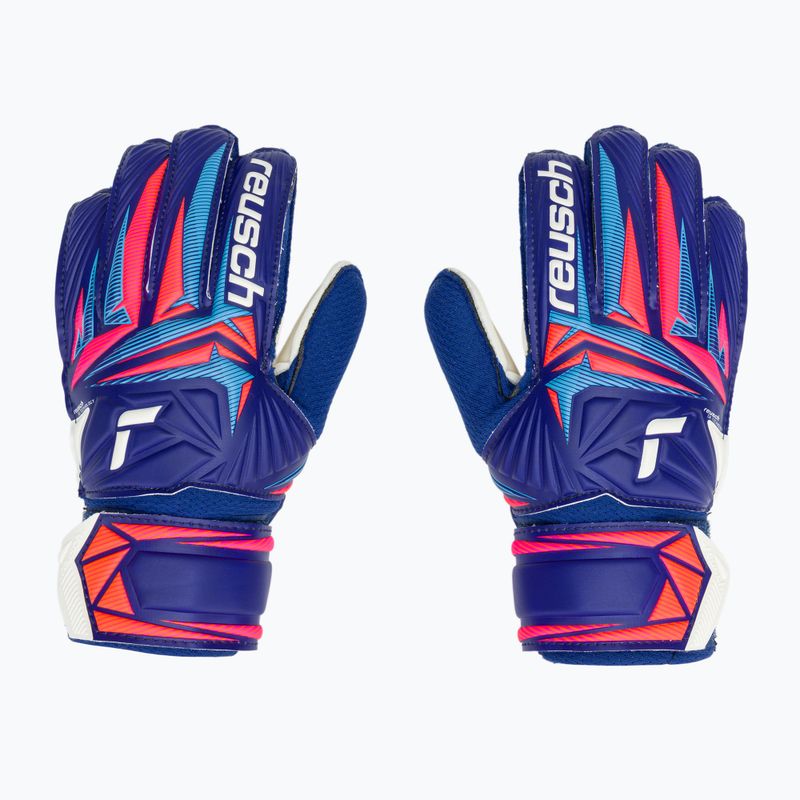 Vaikiškos vartininko pirštinės Reusch Attrakt Solid Junior sharp blue/white/shocking orange 2