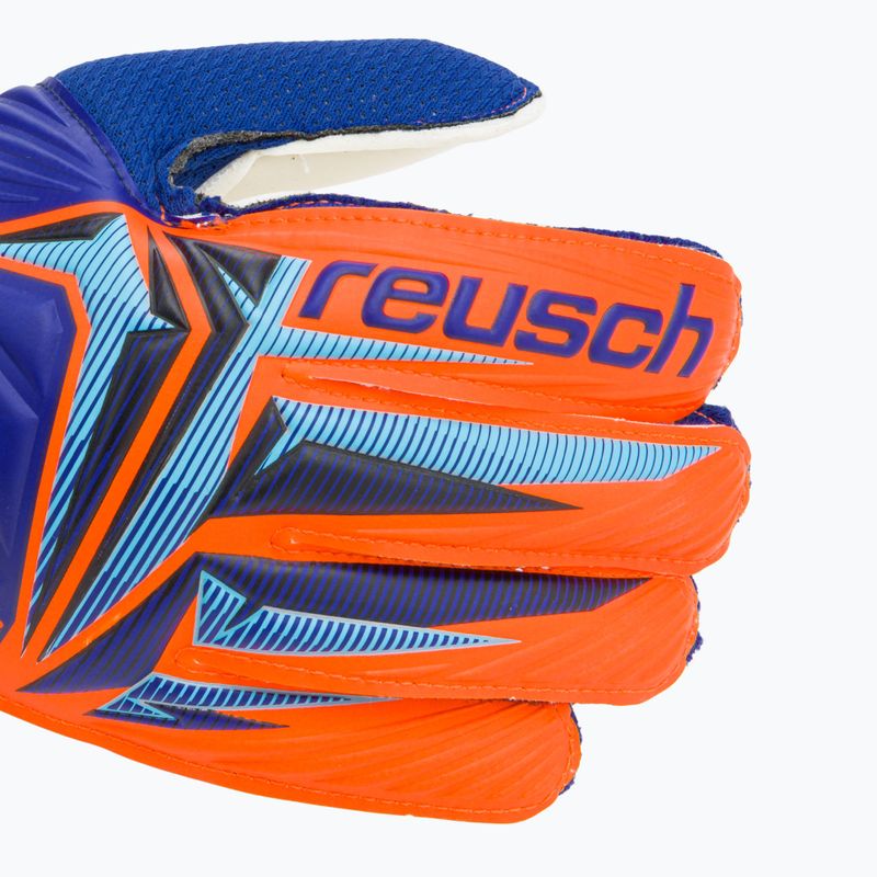 Vaikiškos vartininko pirštinės Reusch Attrakt Solid Junior sharp blue/shocking orange 4