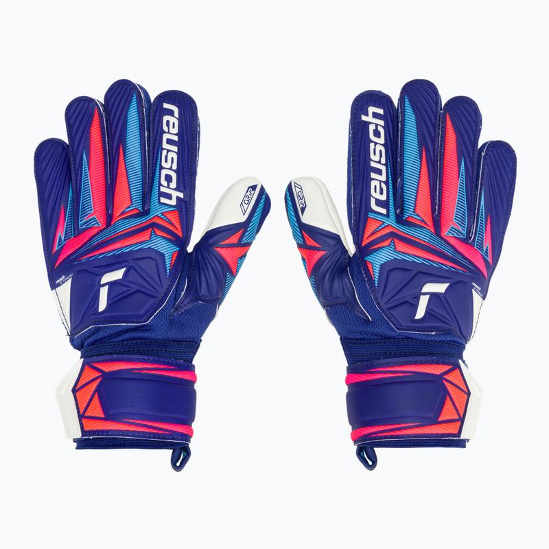 Vaikiškos vartininko pirštinės Reusch Attrakt Grip Junior sharp blue/white/shocking orange 2