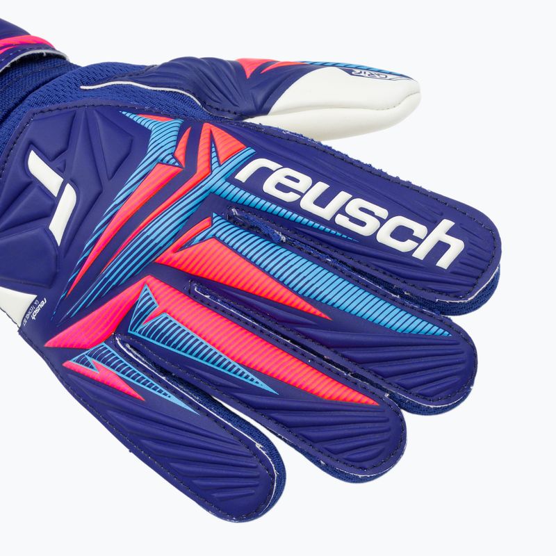 Vaikiškos vartininko pirštinės Reusch Attrakt Grip Junior sharp blue/white/shocking orange 4