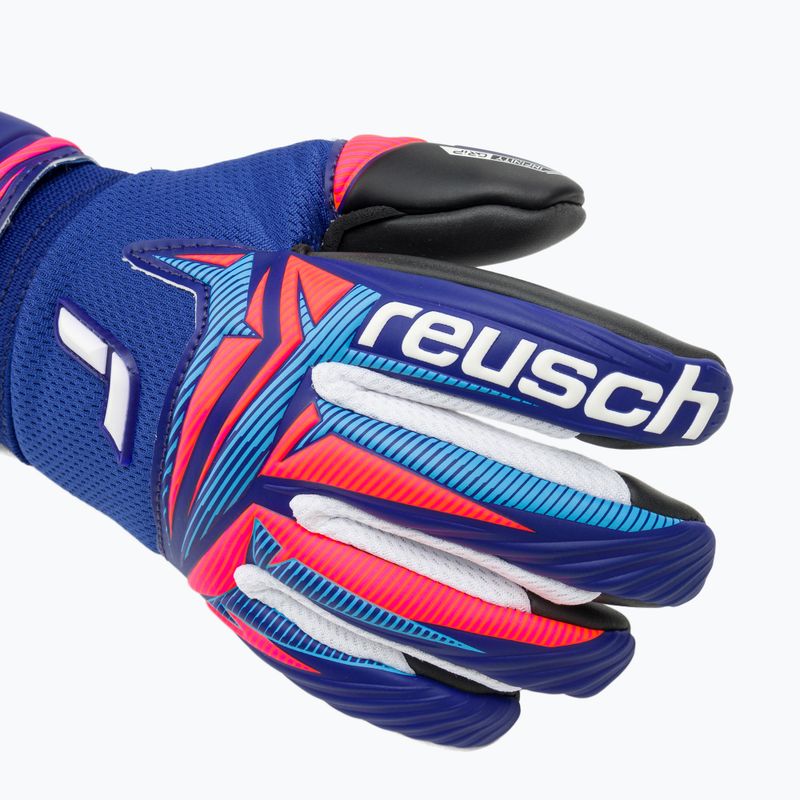 Vaikiškos vartininko pirštinės Reusch Attrakt Infinity Evolution NC Junior sharp blue/shocking orange/black 4