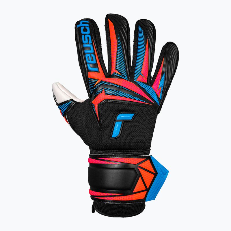 Vartininko pirštinės Reusch Attrakt Advance black/aqua blue/shocking orange 2