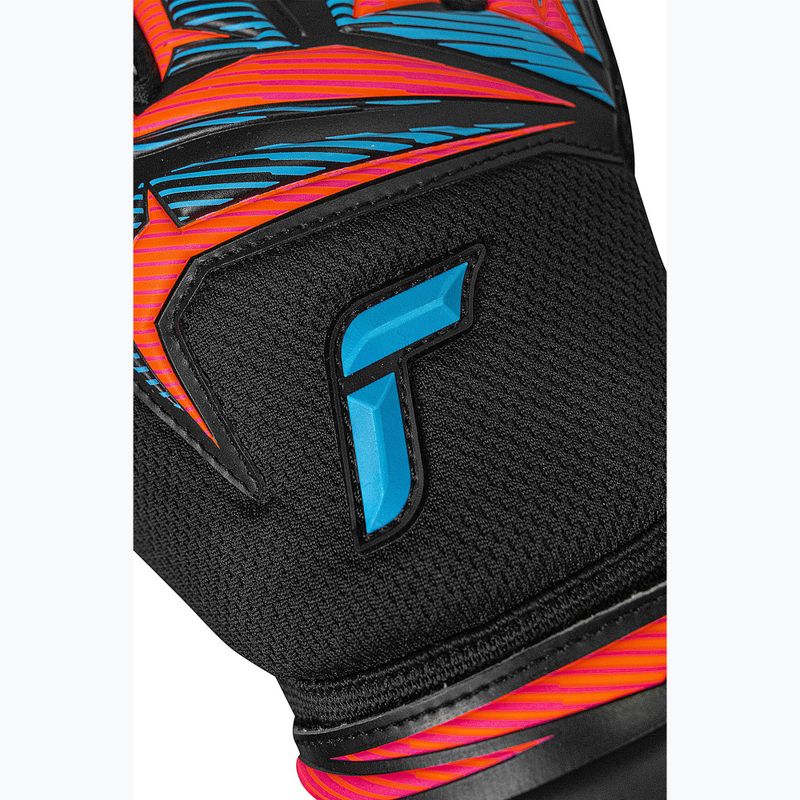Vartininko pirštinės Reusch Attrakt Advance black/aqua blue/shocking orange 6