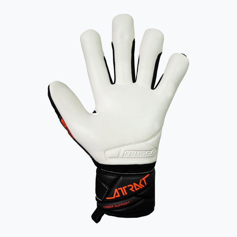 Vartininko pirštinės Reusch Attrakt Advance Finger Support black/shocking orange 3