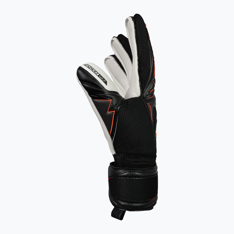 Vaikiškos vartininko pirštinės Reusch Attrakt Advance Finger Support Junior black/shocking orange 4