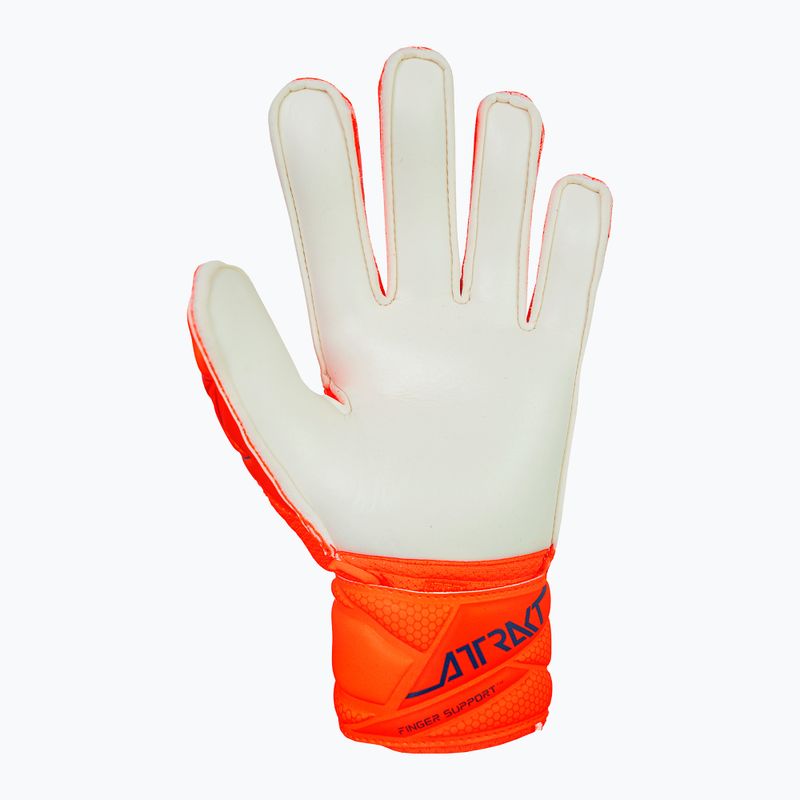Vaikiškos vartininko pirštinės Reusch Attrakt Solid Finger Support Junior shocking orange/blue 3