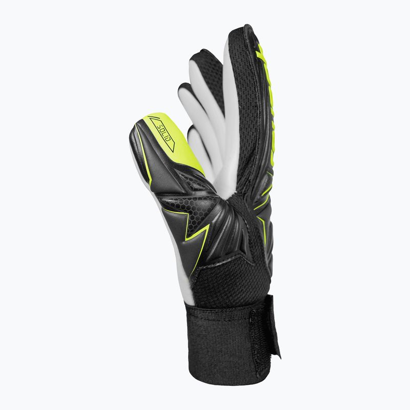 Vaikiškos vartininko pirštinės Reusch Attrakt Starter Solid Finger Support Junior black/safety yellow 4