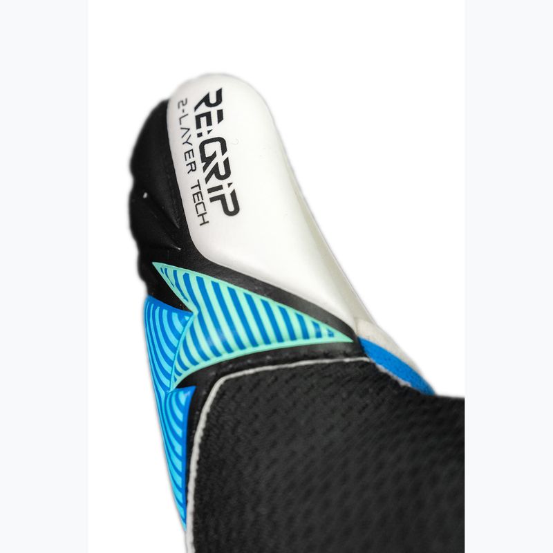 Vaikiškos vartininko pirštinės Reusch Attrakt RE:GRIP NC Junior black/ocean light 7
