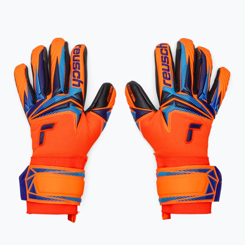 Vaikiškos vartininko pirštinės Reusch Attrakt Infinity Evolution NC Junior shocking orange/blue/black 2