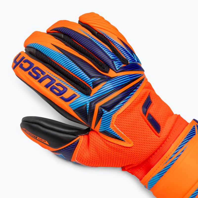 Vaikiškos vartininko pirštinės Reusch Attrakt Infinity Evolution NC Junior shocking orange/blue/black 4
