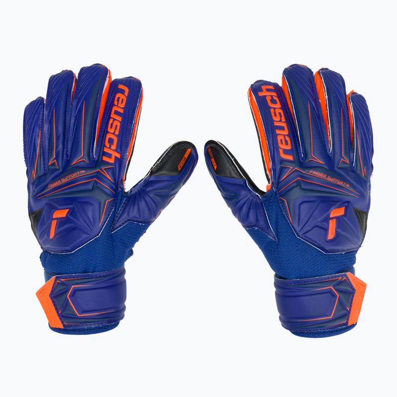 Vaikiškos vartininko pirštinės Reusch Attrakt Infinity Finger Support Junior sharp blue/shocking orange/black 2