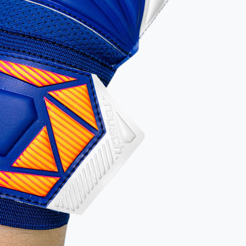 Vartininko pirštinės Reusch Attrakt Solid sharp blue/white/shocking orange 7