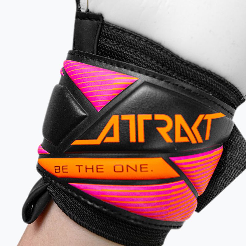 Vartininko pirštinės Reusch Attrakt Solid black/aqua blue/shocking orange 8