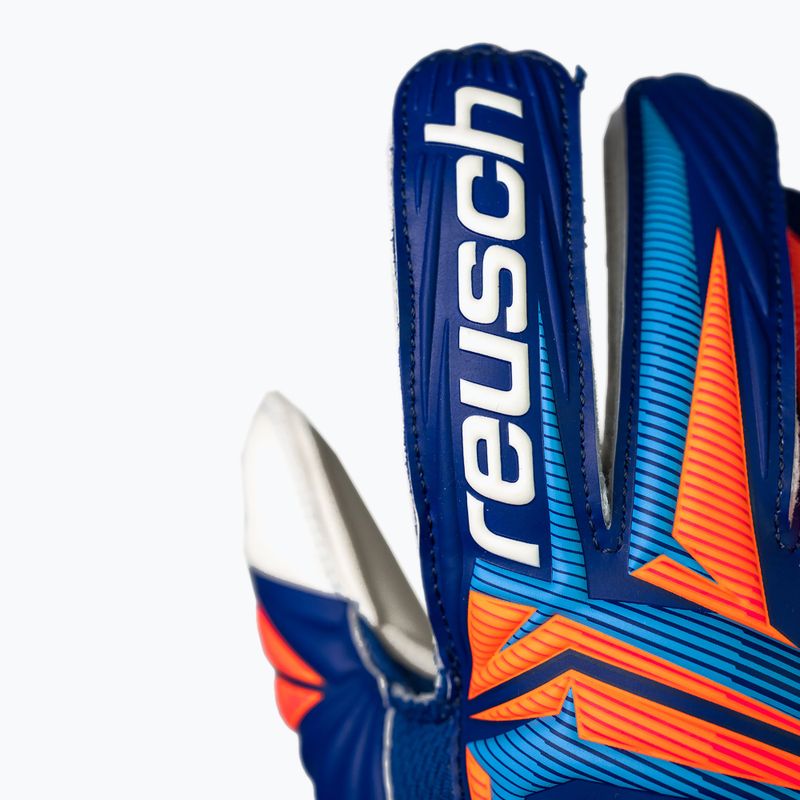 Vaikiškos vartininko pirštinės Reusch Attrakt Advance Junior sharp blue/white/shocking orange 5