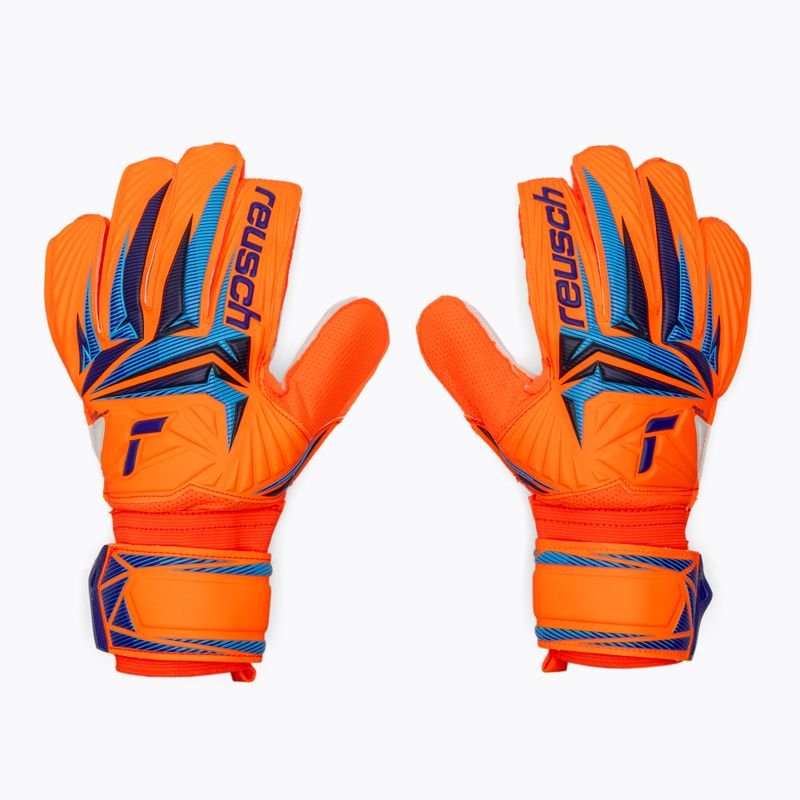 Vartininko pirštinės Reusch Attrakt Solid shocking orange/blue 2