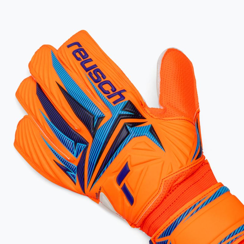 Vartininko pirštinės Reusch Attrakt Solid shocking orange/blue 4