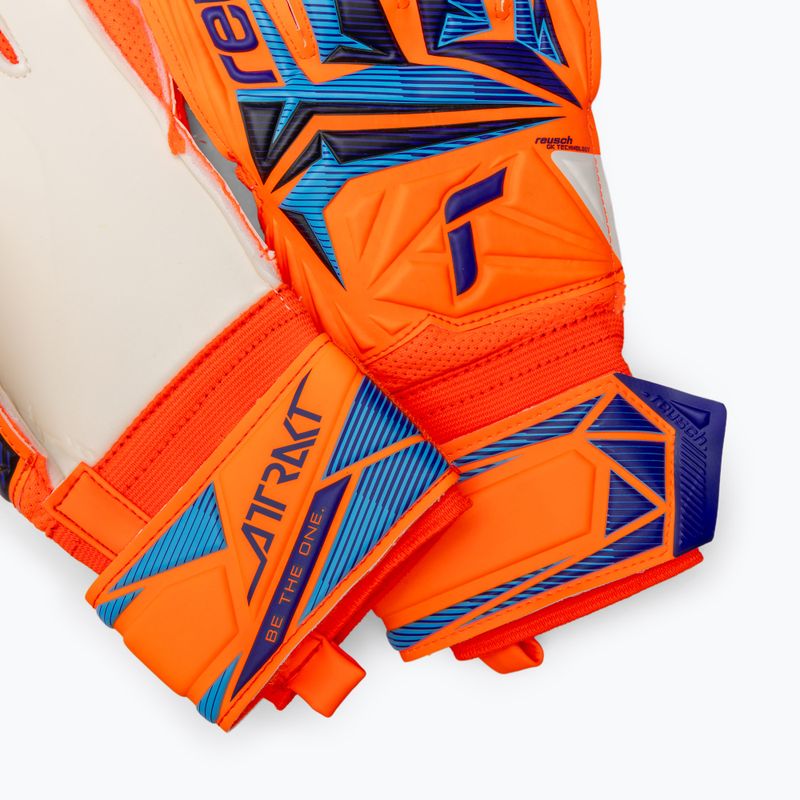 Vartininko pirštinės Reusch Attrakt Solid shocking orange/blue 5