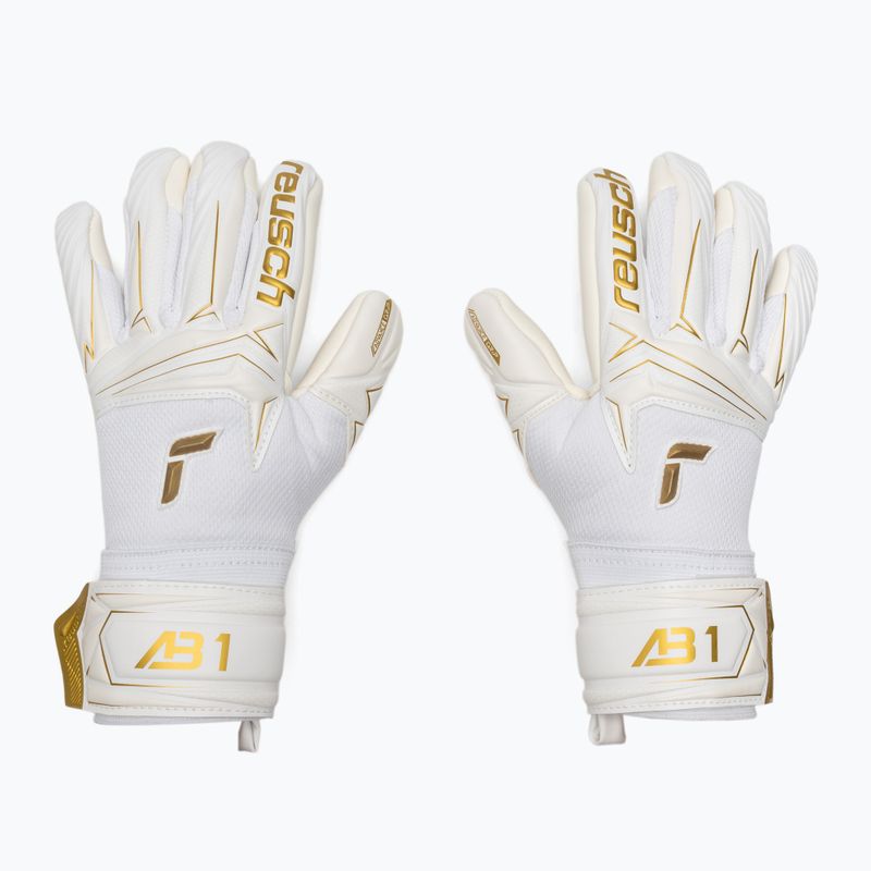 Vaikiškos vartininko pirštinės Reusch Attrakt AB1 Advance Junior white/gold 2