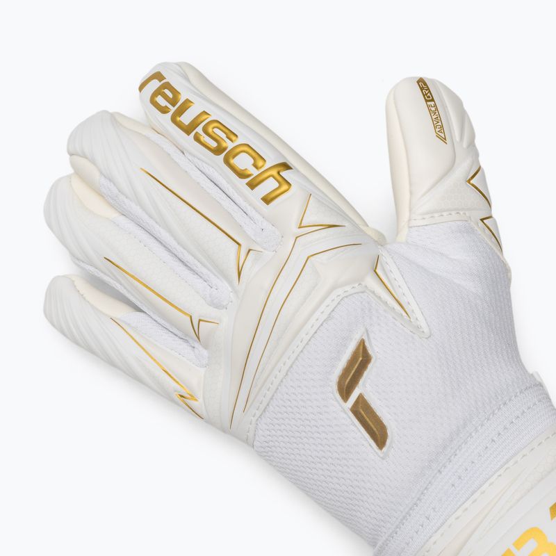 Vaikiškos vartininko pirštinės Reusch Attrakt AB1 Advance Junior white/gold 4