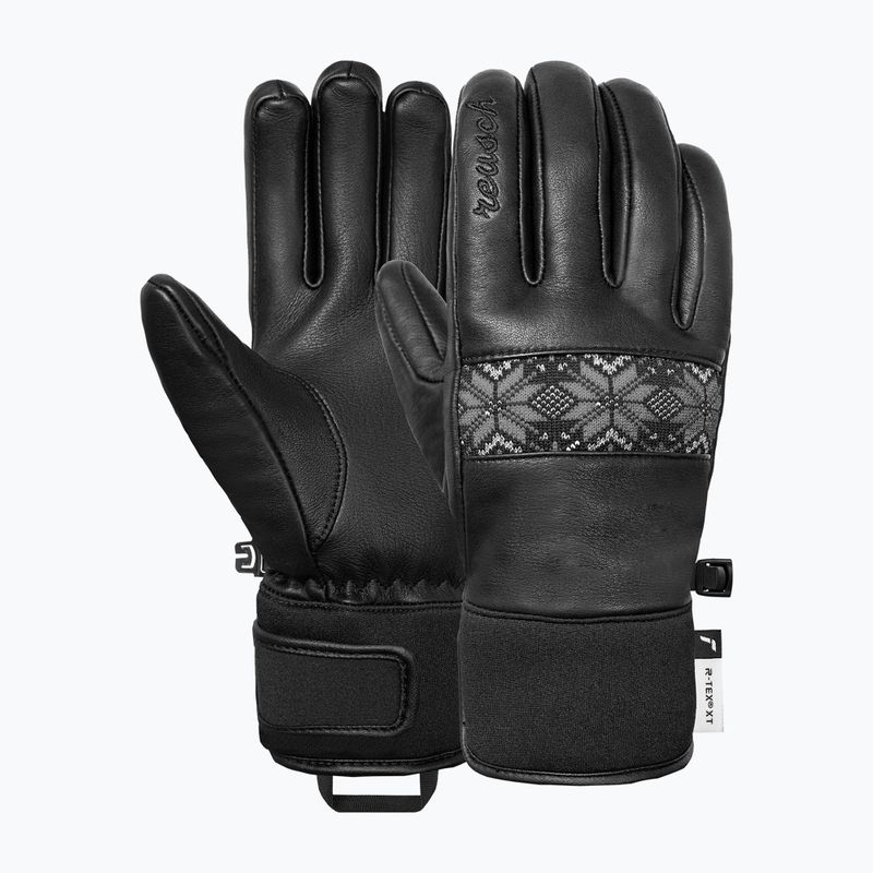Moteriškos slidinėjimo pirštinės Reusch Charlize R-Tex XT black/steel gray/silver