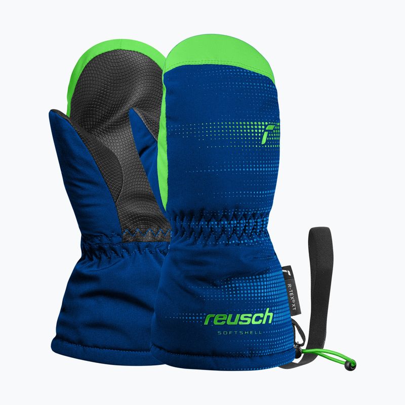 Vaikiškos slidinėjimo pirštinės Reusch Maxi R-Tex XT Mitten surf the web/green gecko