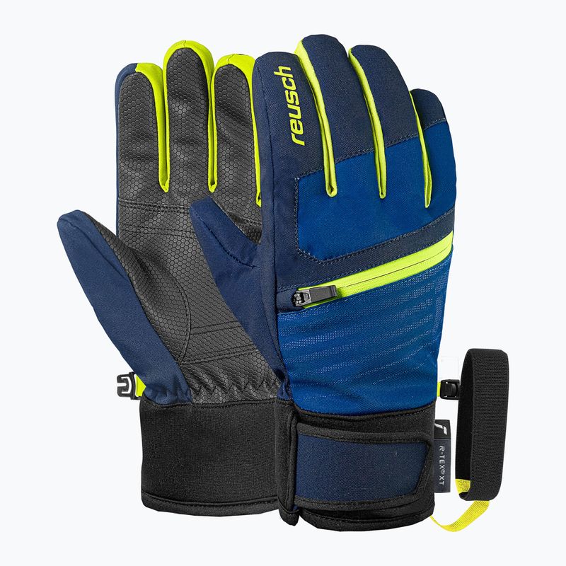 Vaikiškos slidinėjimo pirštinės Reusch Leo R-Tex XT black/imperial blue/safety yellow
