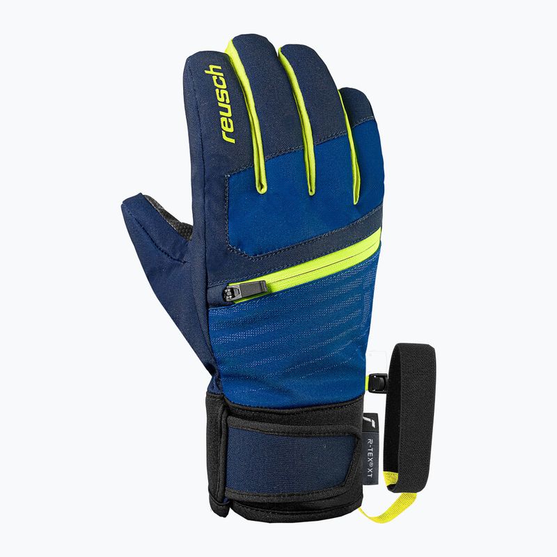 Vaikiškos slidinėjimo pirštinės Reusch Leo R-Tex XT black/imperial blue/safety yellow 2