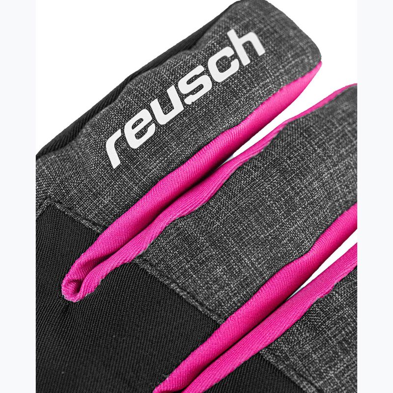 Vaikiškos slidinėjimo pirštinės Reusch Leo R-Tex XT black/black melange/pink glo 4