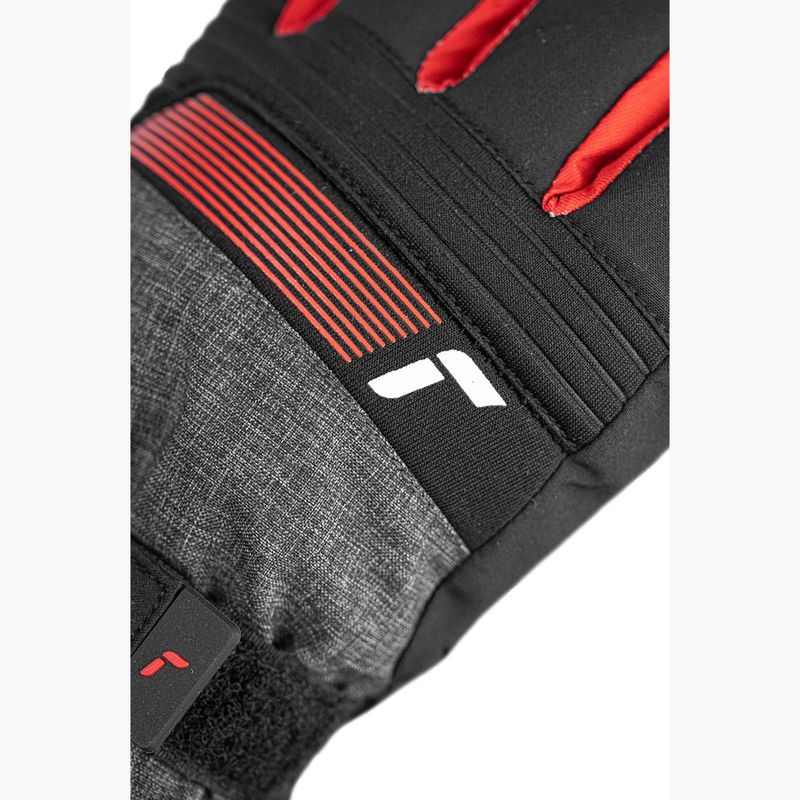 Vaikiškos slidinėjimo pirštinės Reusch Rocket GORE-TEX black/black melange/fire red 6