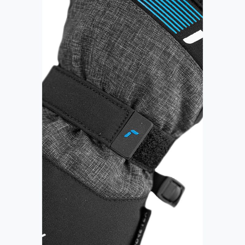 Vaikiškos slidinėjimo pirštinės Reusch Rocket GORE-TEX black/black melange/brilliant blue 5