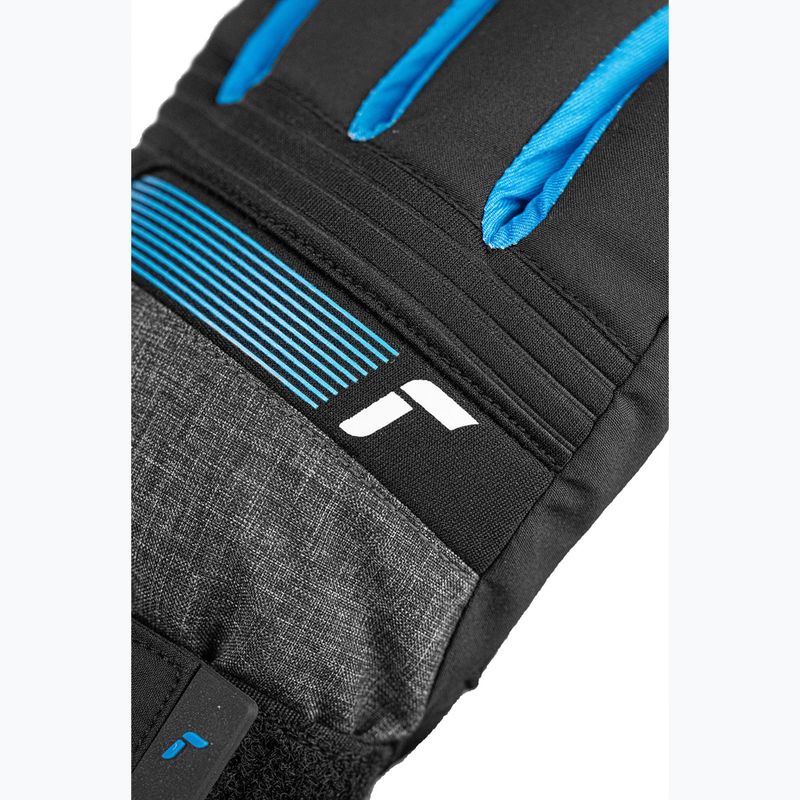 Vaikiškos slidinėjimo pirštinės Reusch Rocket GORE-TEX black/black melange/brilliant blue 6