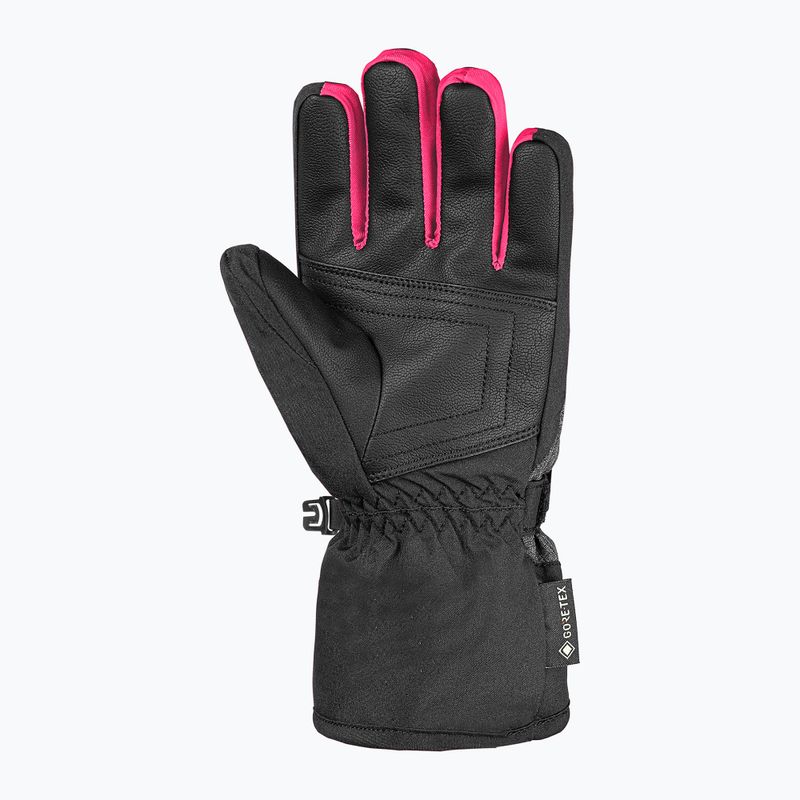 Vaikiškos slidinėjimo pirštinės Reusch Rocket GORE-TEX black/black melange/pink glo 2