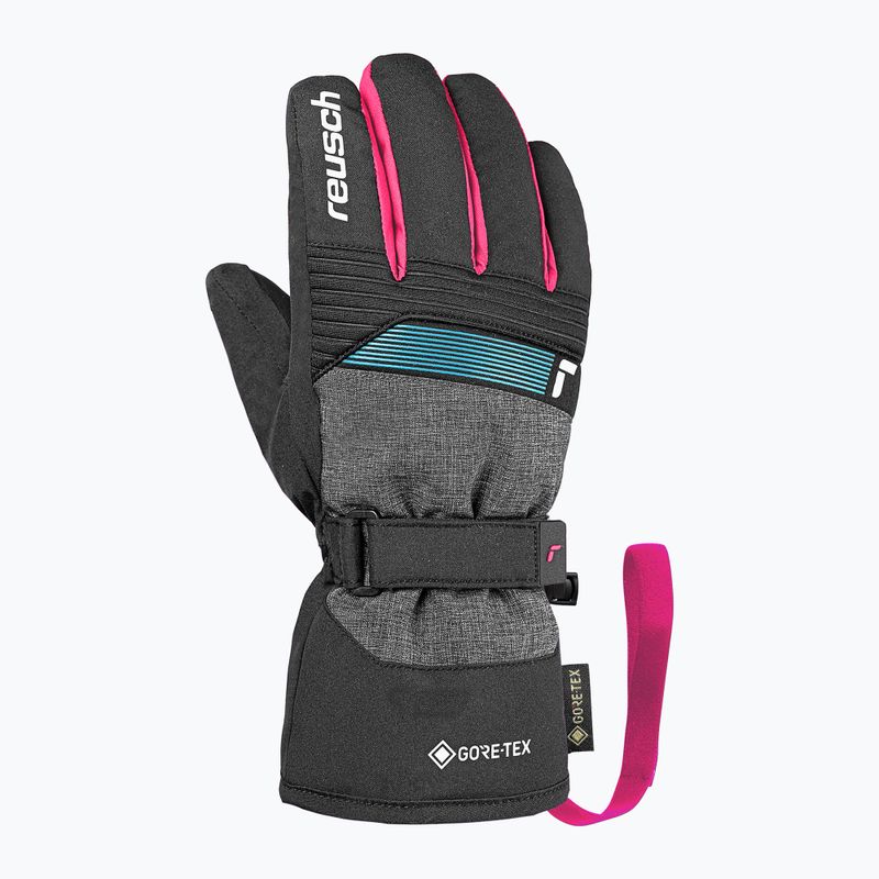 Vaikiškos slidinėjimo pirštinės Reusch Rocket GORE-TEX black/black melange/pink glo 3