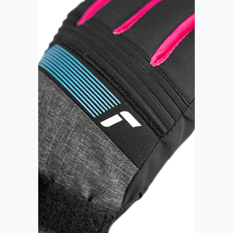Vaikiškos slidinėjimo pirštinės Reusch Rocket GORE-TEX black/black melange/pink glo 5