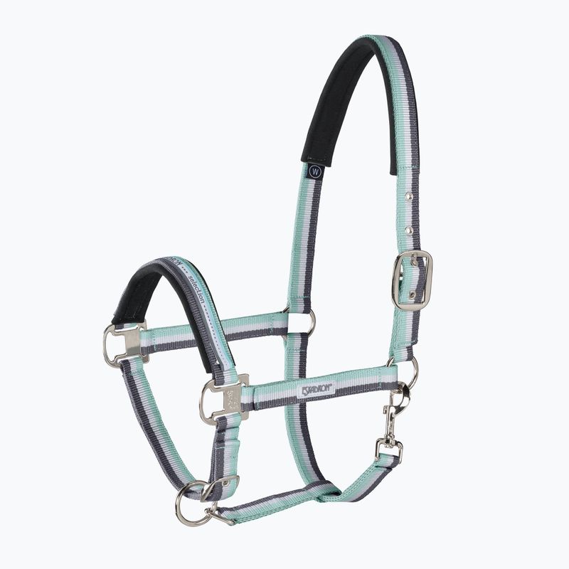 Eskadron Pin Buckle žalios-baltos-pilkos spalvos žirgų antkaklis 410000815411