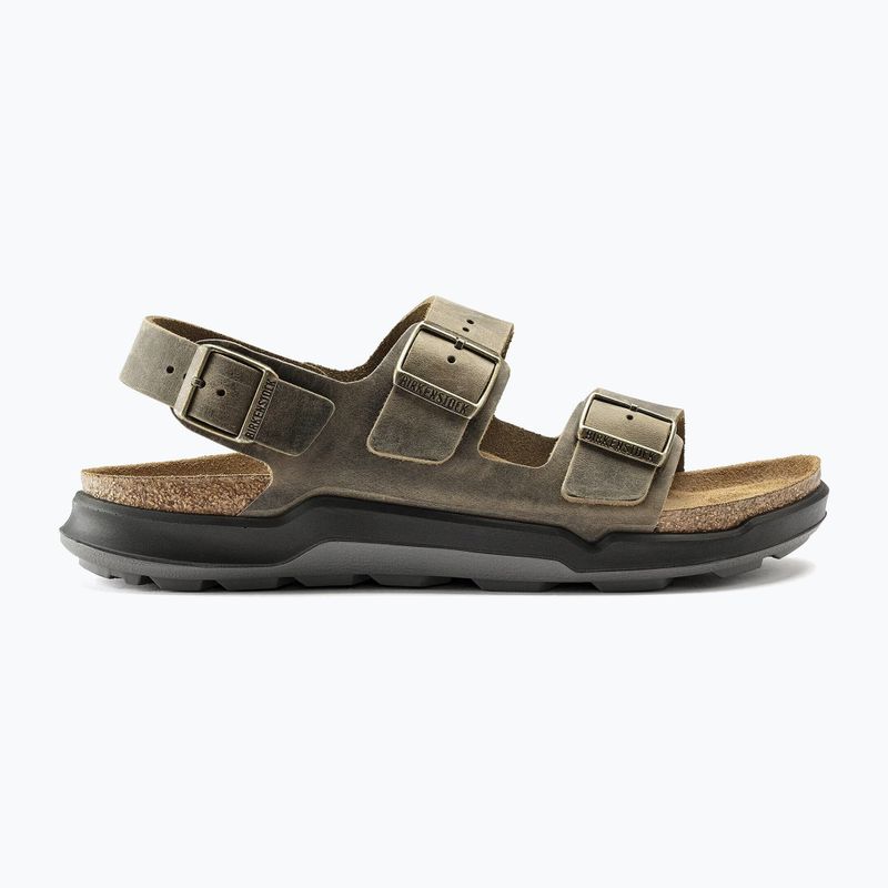 Vyriškos basutės BIRKENSTOCK Milano Crosstown Oiled Leather Regular faded khaki 9