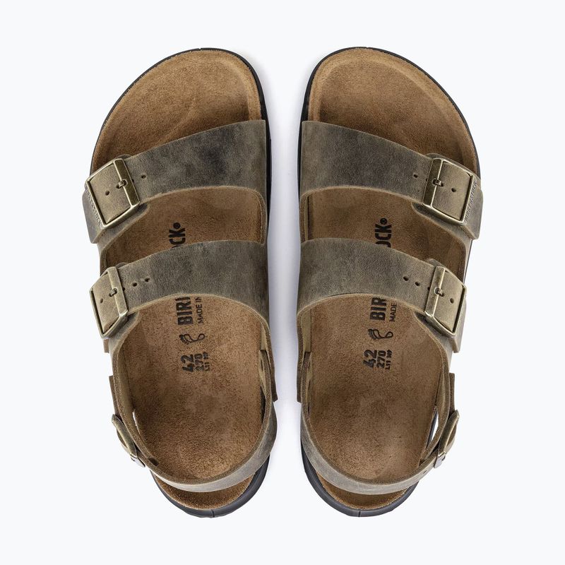 Vyriškos basutės BIRKENSTOCK Milano Crosstown Oiled Leather Regular faded khaki 11