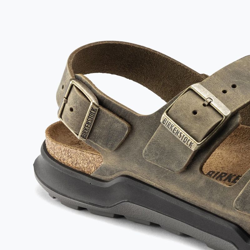 Vyriškos basutės BIRKENSTOCK Milano Crosstown Oiled Leather Regular faded khaki 13