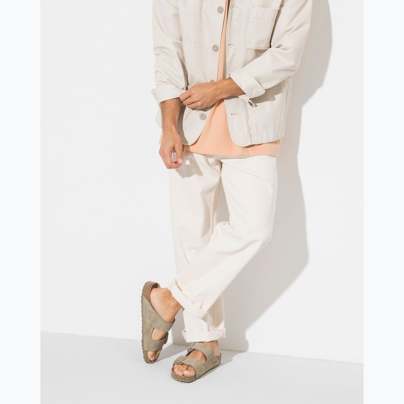 Šlepetės BIRKENSTOCK Arizona Suede Narrow faded khaki 10