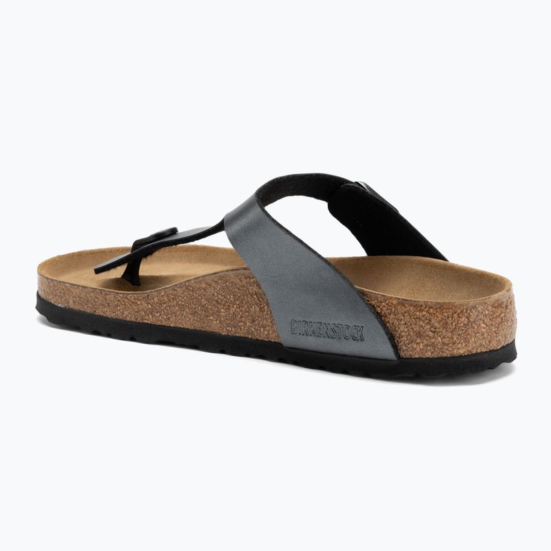 Moteriškos šlepetės per pirštą BIRKENSTOCK Gizeh BF Regular metallic black 3