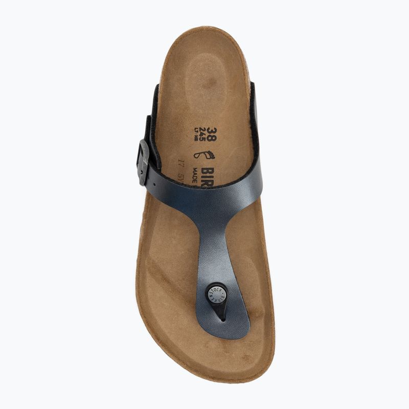 Moteriškos šlepetės per pirštą BIRKENSTOCK Gizeh BF Regular metallic black 5