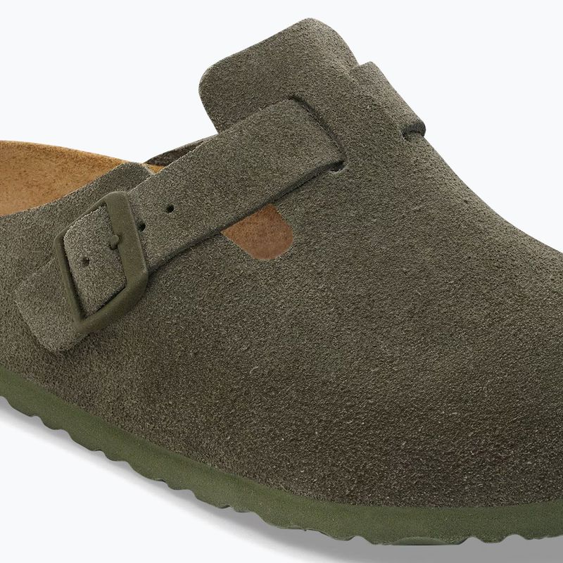 Šlepetės BIRKENSTOCK Boston Suede Leather thyme 6