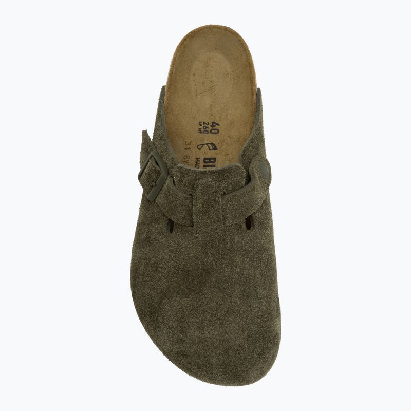 Šlepetės BIRKENSTOCK Boston Suede Leather thyme 5