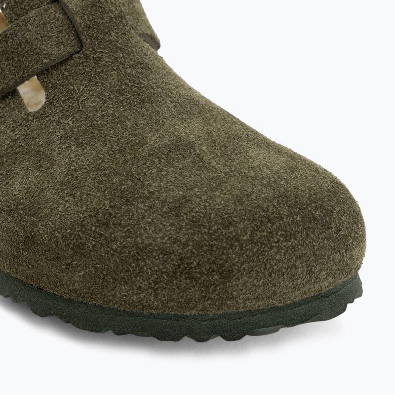Šlepetės BIRKENSTOCK Boston Suede Leather thyme 7