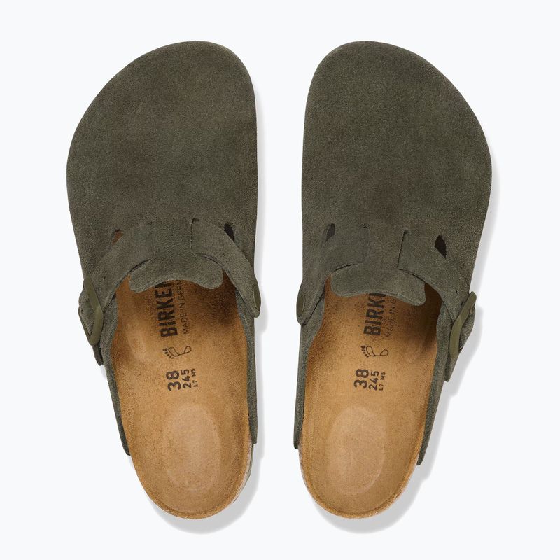 Šlepetės BIRKENSTOCK Boston Suede Leather thyme 4