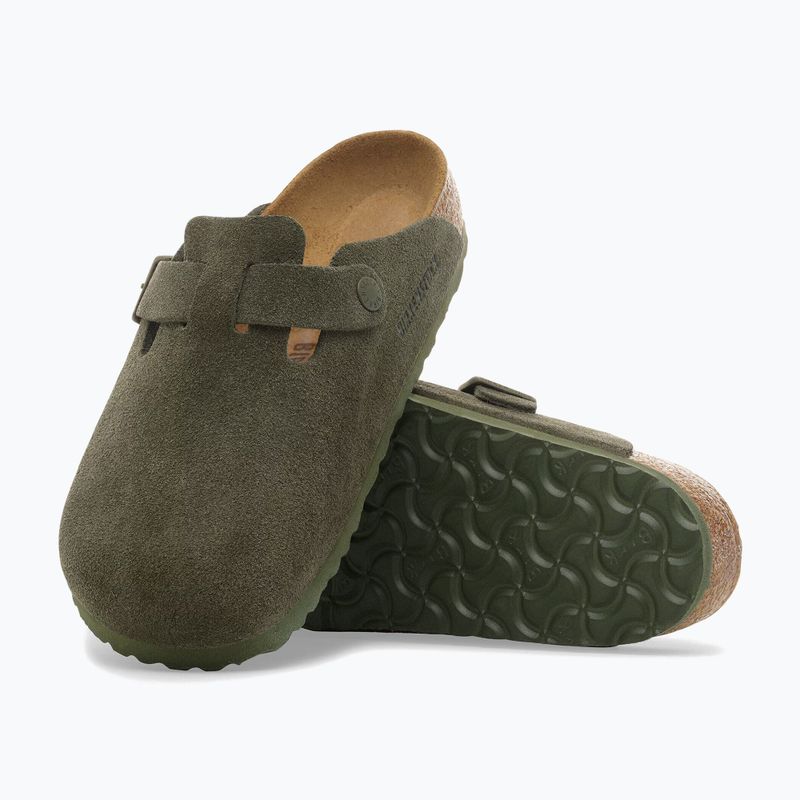 Šlepetės BIRKENSTOCK Boston Suede Leather thyme 5