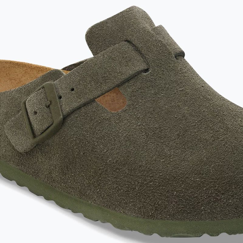 Šlepetės BIRKENSTOCK Boston Suede Leather thyme 6