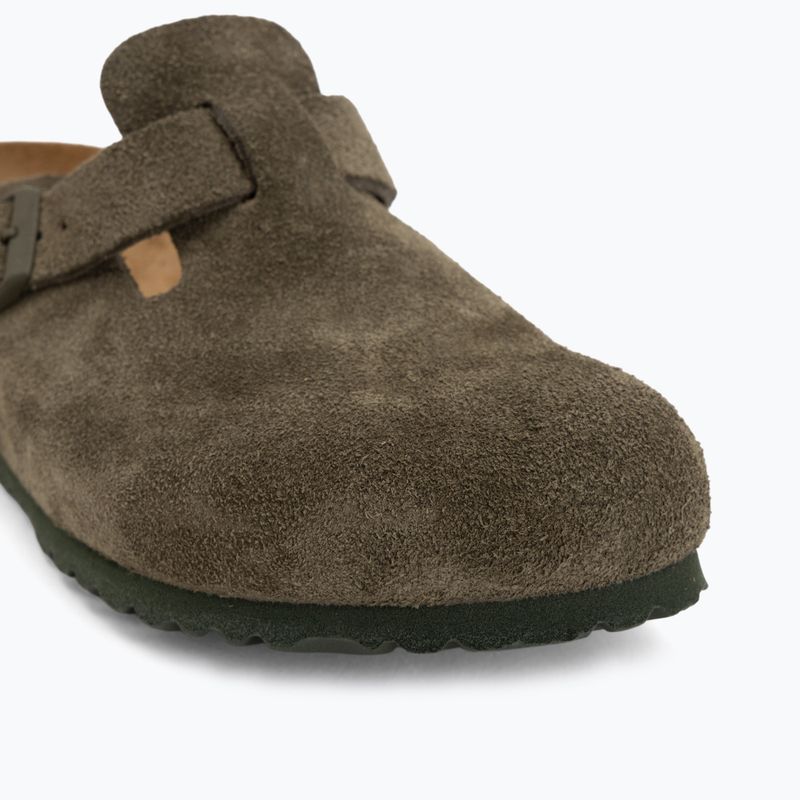Šlepetės BIRKENSTOCK Boston Suede Leather thyme 7